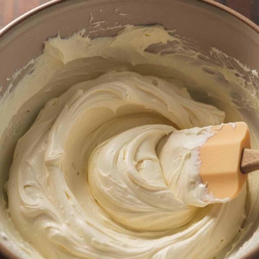 Red Velvet Cheesecake Recipe assembling red velvet cheesecake with frosting and cake layer