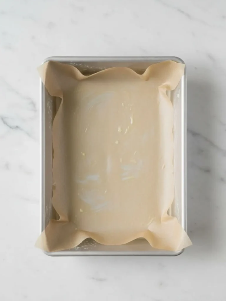 Brookies (Brownie Cookies) Recipe Greased 9x13-inch metal baking pan lined with parchment paper for brookies recipe