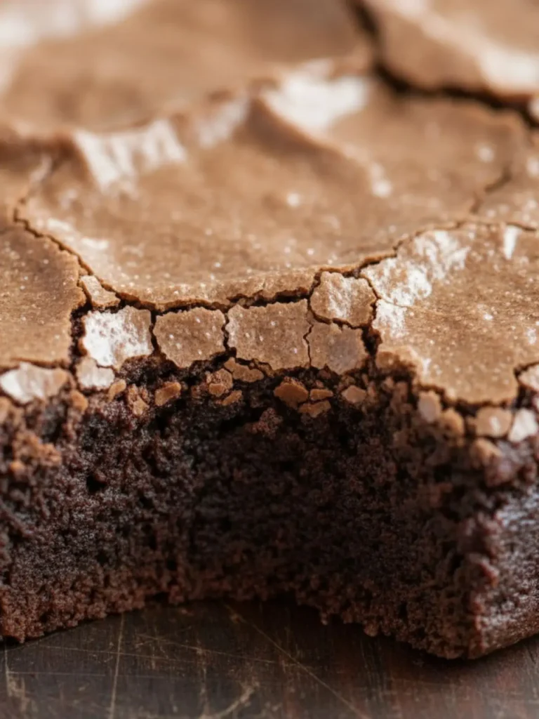 Espresso Brownies (Coffee Flavor) Recipe A single serving of a decadent brown butter espresso brownie resting on an elegant dessert plate, displaying a rich, dark chocolate fudge crumb.