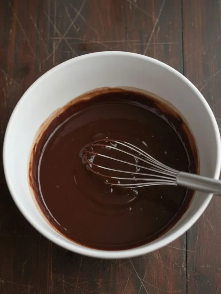 Espresso Brownies (Coffee Flavor) Recipe Hot melted butter bubbling in a stainless steel saucepan with toasted brown milk solids collecting at the bottom, the first step for brown butter espresso brownies.