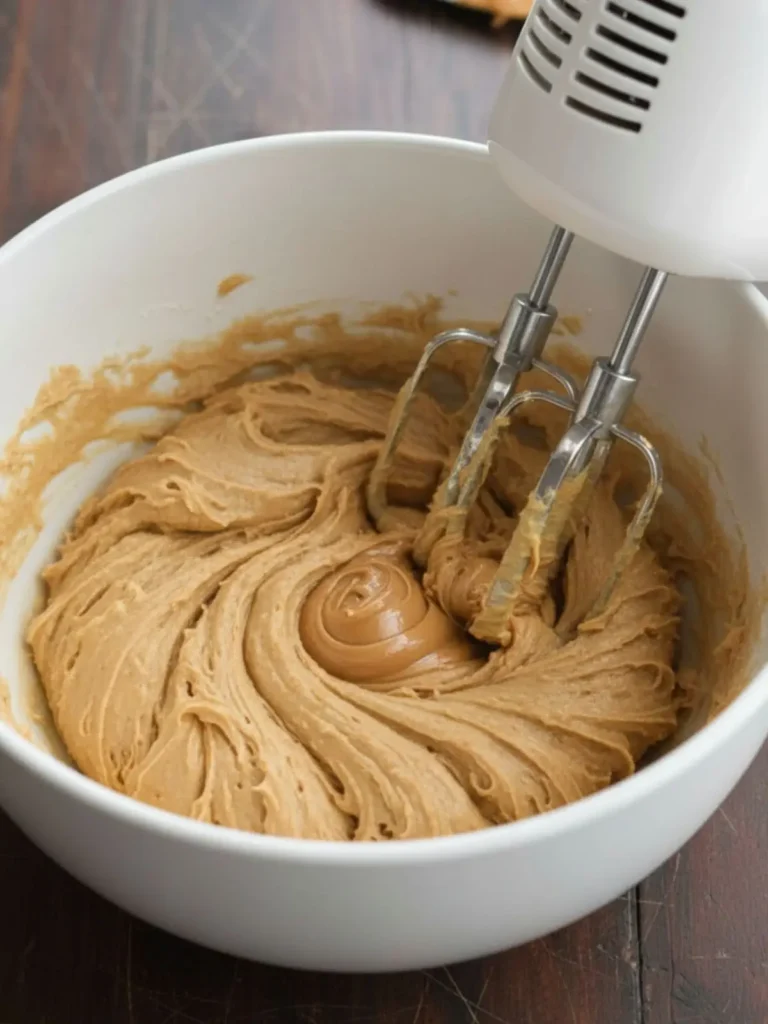 Best Peanut Butter Cookies Recipe Creamy peanut butter blended into butter and sugar mixture forming rich cookie dough base for classic peanut butter cookies.